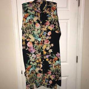 Women’s Floral Button Down Blouse